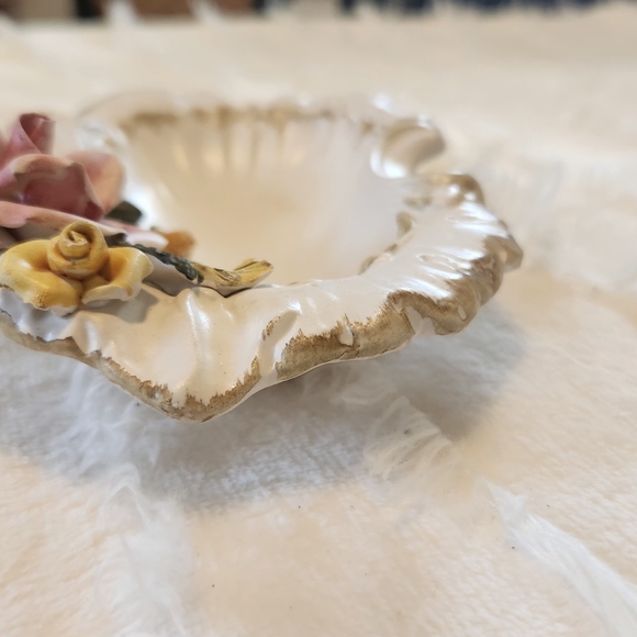 German handcrafted vintage porcelain dish with stamp - Picture 4 of 12